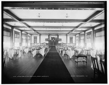 Dining room at the Frontenac, Round Island, N.Y., between 1890 and 1901. Creator: Unknown.