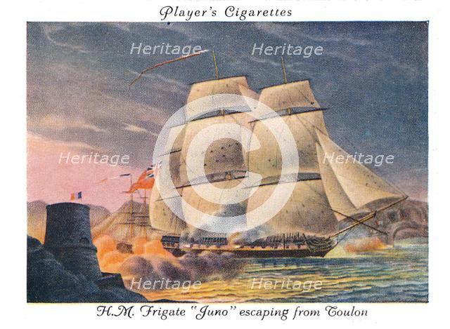 H.M.Frigate"Juno" escaping from Toulon, 1936.  Creator: Unknown.