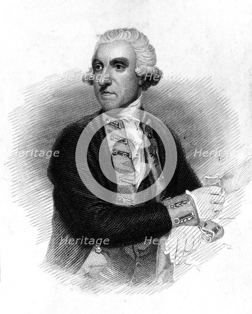 Samuel Hood (1724-1816), 1st Viscount Hood, British admiral, 1837.Artist: Thomas Phillibrown