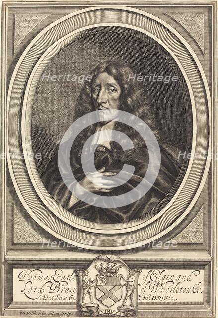 Thomas Bruce, Earl of Elgin, 1662. Creator: William Faithorne.