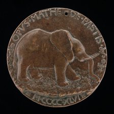 The Malatesta Elephant in a Meadow [reverse], 1446. Creator: Matteo di Andrea de Pasti.