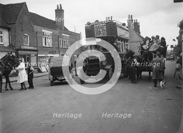 Thorneycroft double decker bus, Buckinghamshire, c1920s Artist: Bill Brunell.