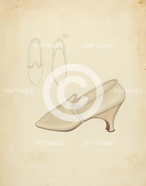 Slippers, c. 1940. Creator: Doris Beer.