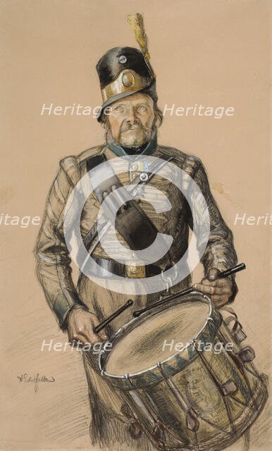 Drummer Nord, illustration from Vanrikki Stoolin tarinat, 1897-1900. Creator: Albert Edelfelt.