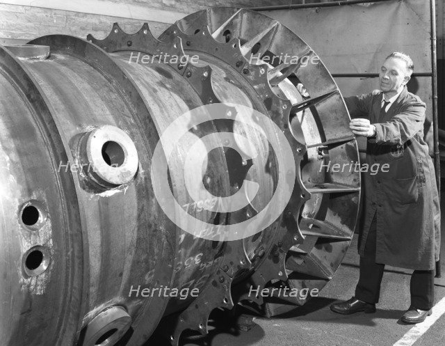 Construction of deep sea inspection chambers, Markham & Co, Chesterfield, Derbyshire, 1966. Artist: Michael Walters