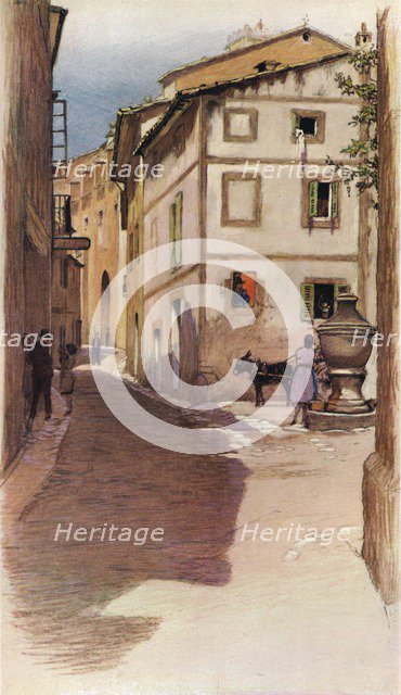 'A Majorcan Street Scene', 20th century (1931). Artist: Cecil Aldin.