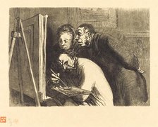 Peintres et bourgeois, 1862. Creator: Charles Maurand.