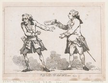 Ah' let me Sire refuse it..., from Peter's Pension by Peter Pindar, Esq., 1787., 1787. Creator: Thomas Rowlandson.