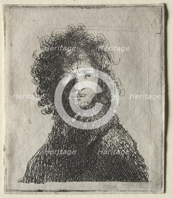 Self-Portrait Frowning: Bust, 1630. Creator: Rembrandt van Rijn (Dutch, 1606-1669).