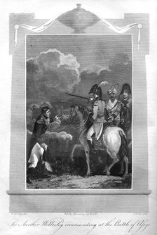 The Duke of Wellington commanding at the Battle of Assaye, 1816.Artist: T Wallis