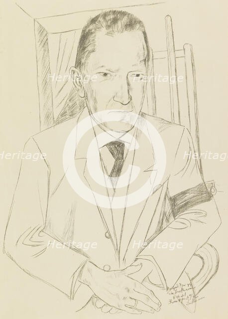 Portrait of Reinhard Piper (1879-1953) , 1921. Creator: Beckmann, Max (1884-1950).