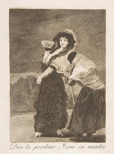 Plate 16 from 'Los Caprichos':For heaven's sake: and it was her mother (Dios la Perdone: Y..., 1799. Creator: Francisco Goya.