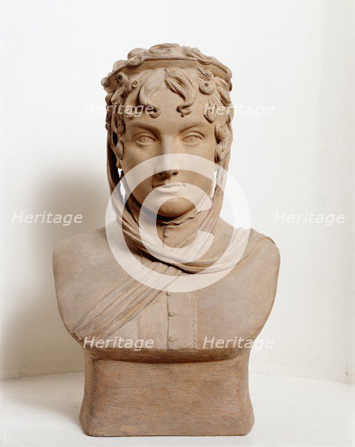 Terracotta bust of Princess Caroline of Brunswick, Rangers House, London, 1814. Artist: Anne Seymour Damer.