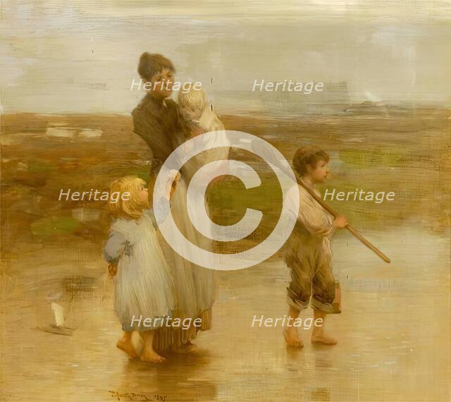 The Bait Gatherers, 1895. Creator: Thomas Austen Brown.