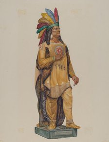 Cigar Store Indian, 1935/1942. Creator: Harriette Gale.