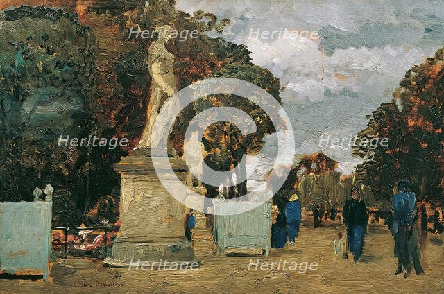 From the Tuileries – Gray Day, 1883. Creator: Tina Blau.