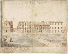 Eighteen Views of Rome: The Collegio di Propaganda Fide (recto)…, 1665. Creator: Lievin Cruyl (Flemish, c. 1640-c. 1720).