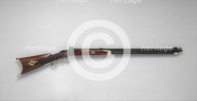 Percussion Target Rifle, American, New Bedford, Massachusetts, ca. 1855-60. Creators: Julius Grudchos, Selmar Eggers.