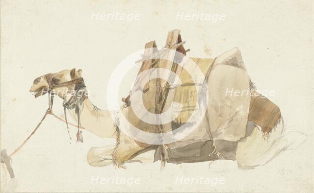 Loaded camel, 1821-1847. Creator: Prosper Georges Antoine Marilhat.