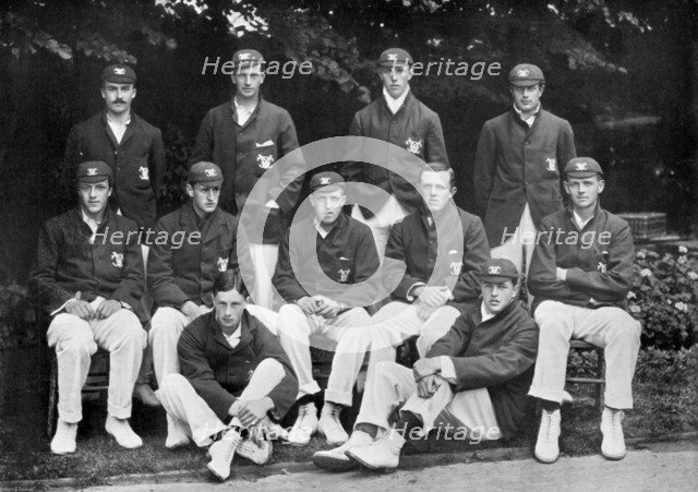 Oxford University cricket XI, c1899. Artist: Stearn