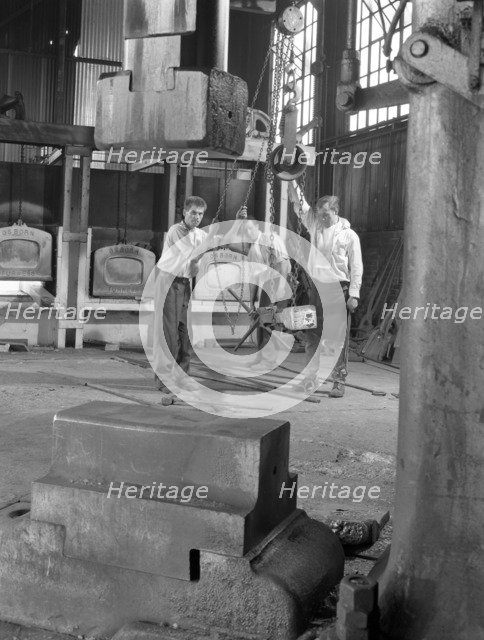 Hot iron ready for forging, J Beardshaw & Sons, Sheffield, South Yorkshire, 1963. Artist: Michael Walters