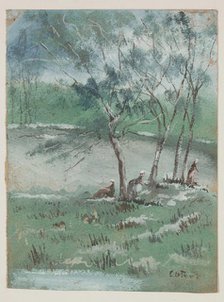 Près Laignes c'est trois femmes ont beau être eloignés ça ne les empêchent par..., 19th century. Creator: Unknown.