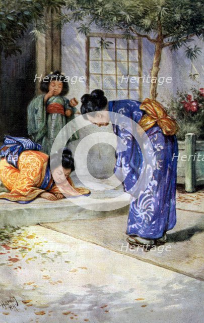 A Japanese greeting. Artist: Unknown