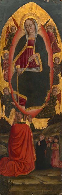 The Assumption of the Virgin with Saints from an Augustinian altarpiece, 1450/75. Creator: Unknown.