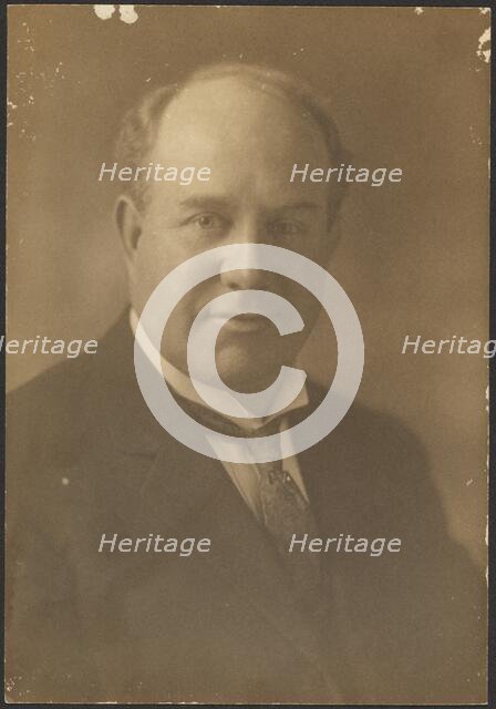 Portrait of Balding Man, 1907-1943. Creator: Louis Fleckenstein.