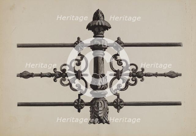 Iron Fence, c. 1936. Creator: Florence Huston.