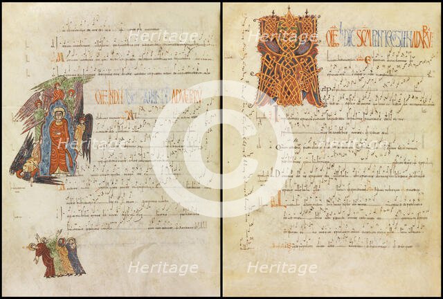 The Mozarabic Antiphonary from the Cathedral of León (the León Antiphonary)..., 10th-11th century. Creator: Anonymous.