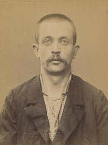Maillabuau. Auguste, Léon. 30 ans, né le 23/8/93 à Paris Vle. Anarchiste. 2/7/94., 1894. Creator: Alphonse Bertillon.