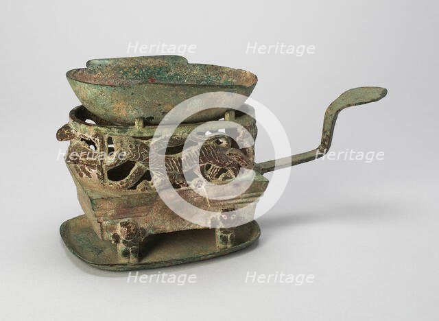 Pair of Braziers (Lu) with Eared Cups..., late Western Han or early Eastern Han, 1st cent BC/1st cen Creator: Unknown.