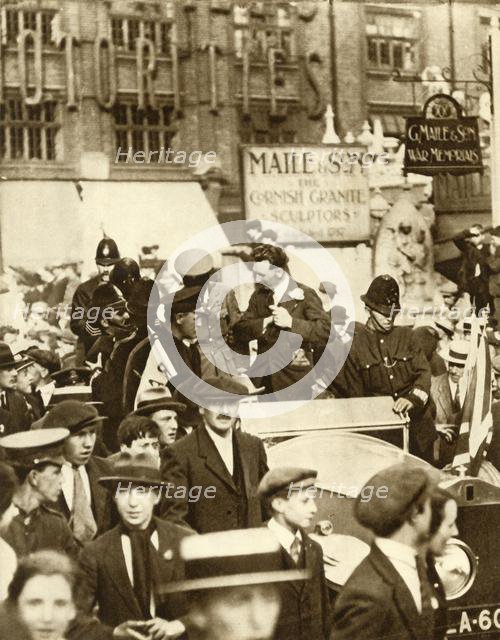 Alcock and Brown...after the first non-stop transatlantic flight, London, June 1919, (1935).  Creator: Unknown.