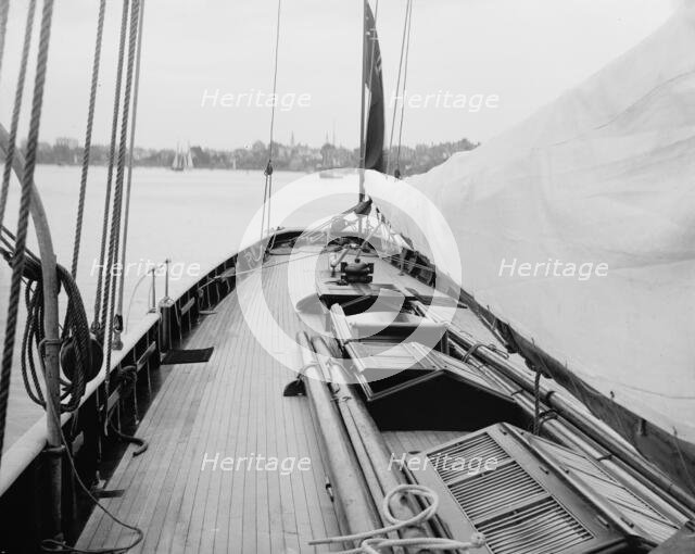 Deck of Galatea, between 1880 and 1899. Creator: Unknown.