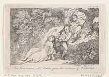 Tom Jones Rescues Mrs Waters from the Violence of Northerton, from "The History of Tom Jon..., 1792. Creator: Thomas Rowlandson.