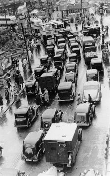 May Bank Holiday traffic, Bournemouth, 1939. Artist: Unknown