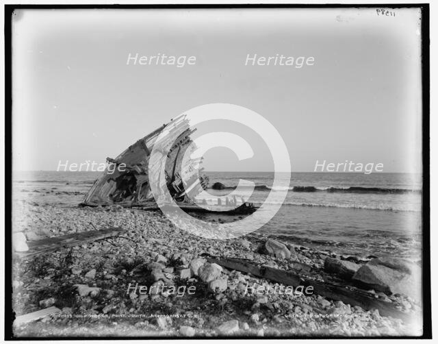 Old wreck, Point Judith, Narragansett, R.I., between 1880 and 1899. Creator: Unknown.