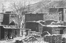 ''Caucasian village in Winter; The Caucasus', 1875. Creator: Unknown.