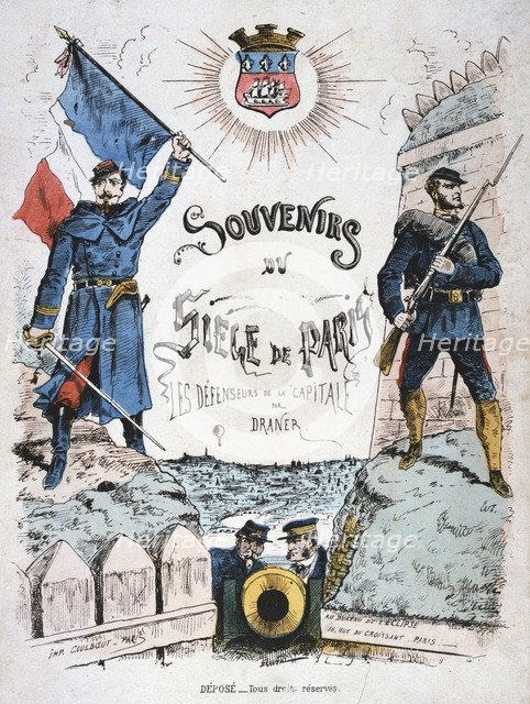 Cover for Souvenirs du Siege de Paris, 1870-1871. Artist: Anon