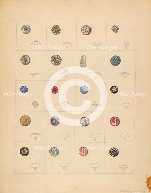Buttons, c. 1937. Creator: Gertrude Lemberg.