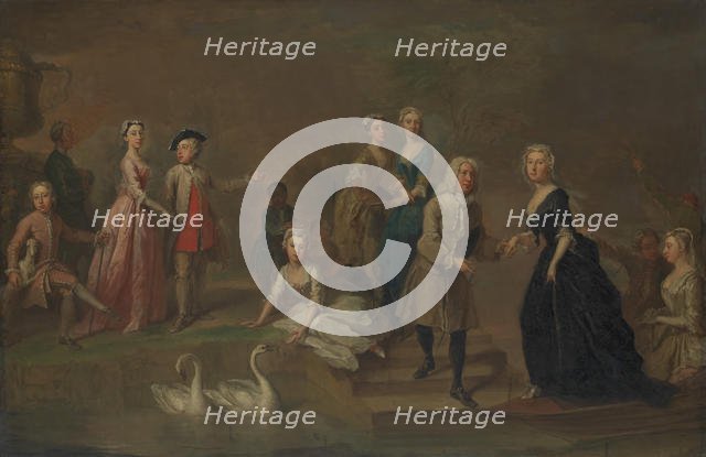 Uvedale Tomkyns Price (1685-1764) and Members of His Family, possibly early 1730s. Creator: Bartholomew Dandridge.