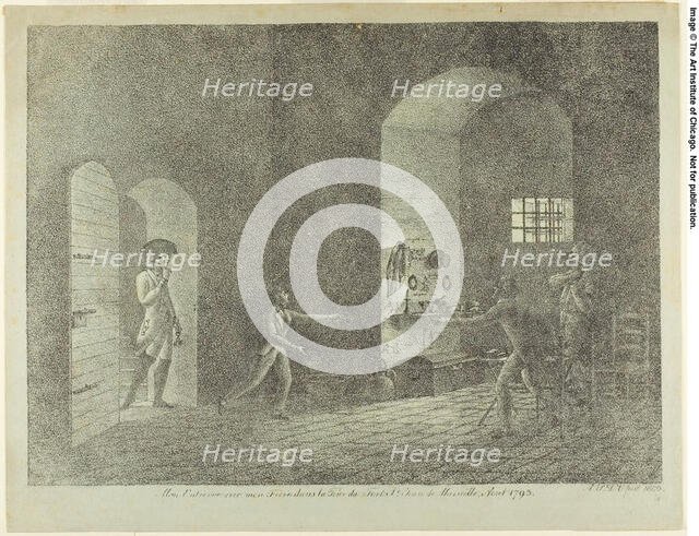My Meeting with My Brother in the Tower of Fort St. Jean, Marseille, August 1793, 1806. Creator: Antoine Philippe d'Orléans.