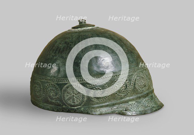 Italo-Celtic bronze helmet, 325-201 BC. Artist: Unknown.