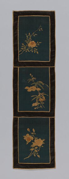 Panel (Furnishing Fabric), China, Qing dynasty (1644-1911), 1875/1900. Creator: Unknown.