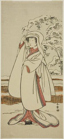The Actor Segawa Tomisaburo I as the Heron Maiden (Sagi Musume), Japan, c. 1774. Creator: Shunsho.
