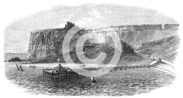 The new pier at Scarborough, 1869. Creator: Unknown.