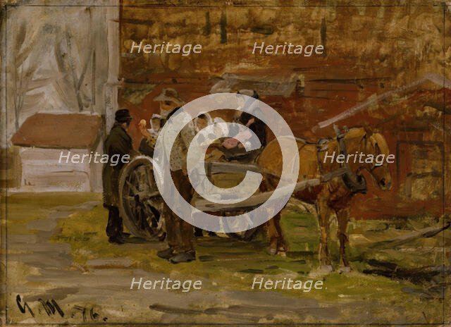 The Apple Cart, 1876. Creator: Gerhard Munthe.