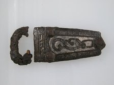 Plate and Loop of a Belt Buckle, Frankish, 7th century. Creator: Unknown.