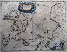 Nova et Accuratta Poli Arctici et Terrarum Circum Descriptio', Map of the Arctic Circle, 18th cent. Creator: Jansonium, Ioannem (18th century).